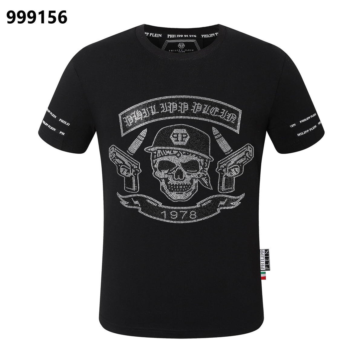 PP Black Cotton Street Style T-Shirt #69 | Men's Tee
