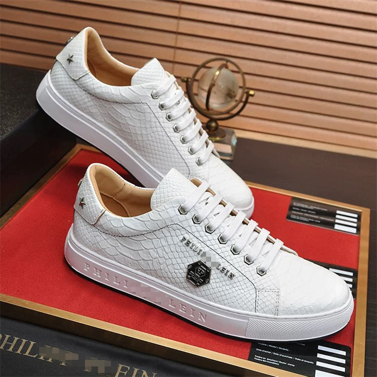 PP White Casual Sneakers #24 | Men's Streetwear