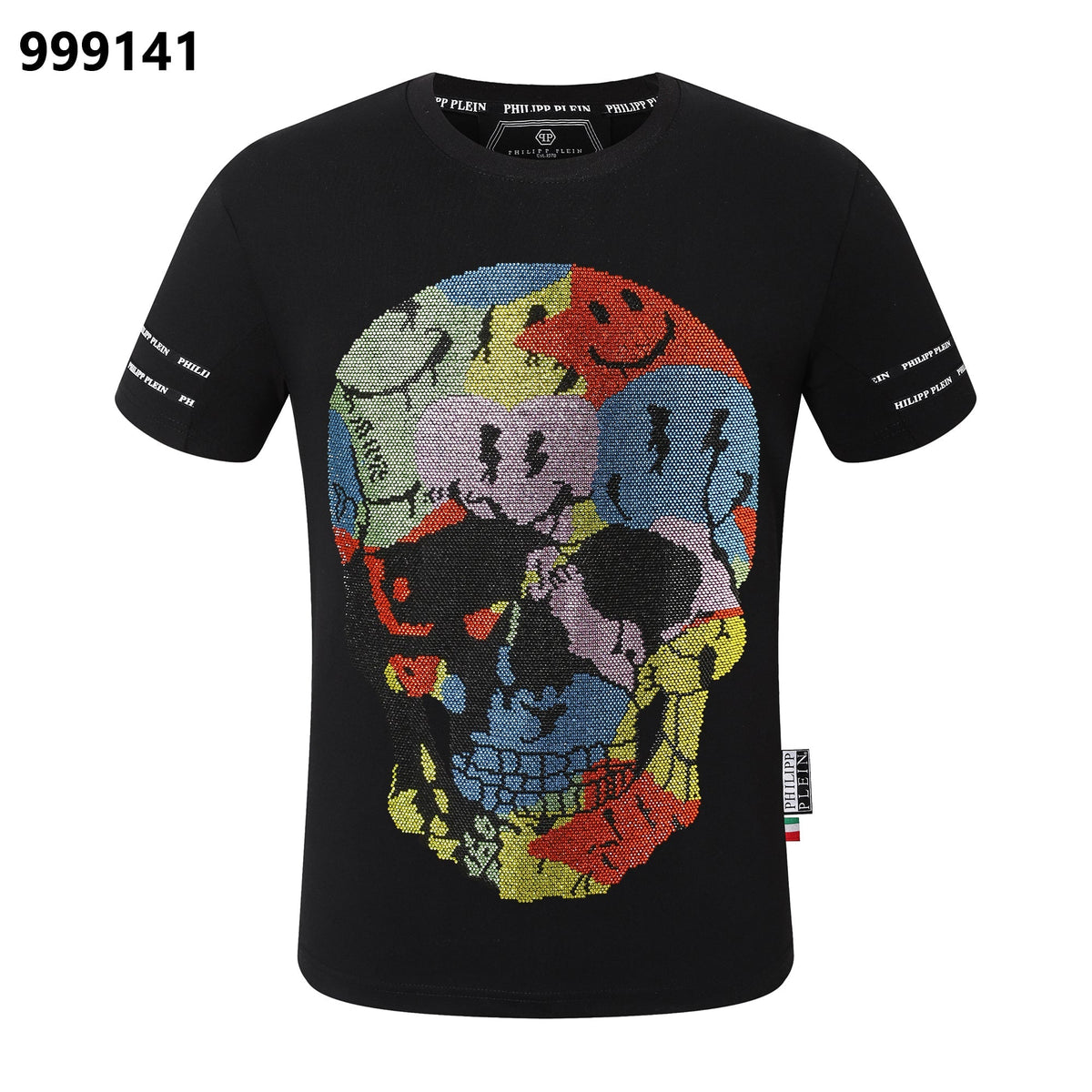 PP Black Cotton Streetwear T-Shirt #72 | Men's Tee