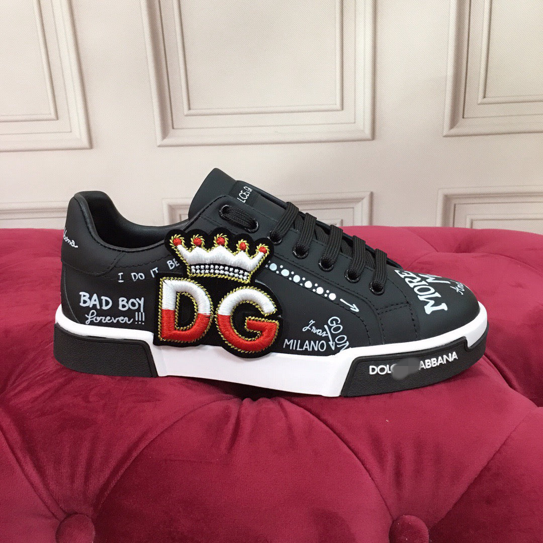 Black Leather Casual Sneakers #24 | Men's Streetwear