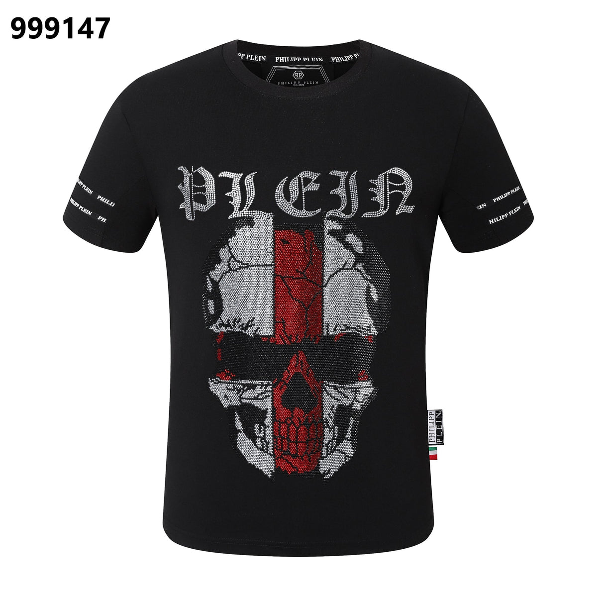 PP Black Cotton Streetwear T-Shirt #78 | Men's Tee
