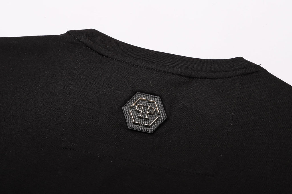 PP Black Cotton Streetwear T-Shirt #52 | Men's Tee
