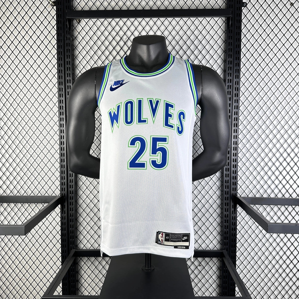 Derrick Rose Minnesota Timberwolves No.25 Throwback Jersey 2023-24 - View 5