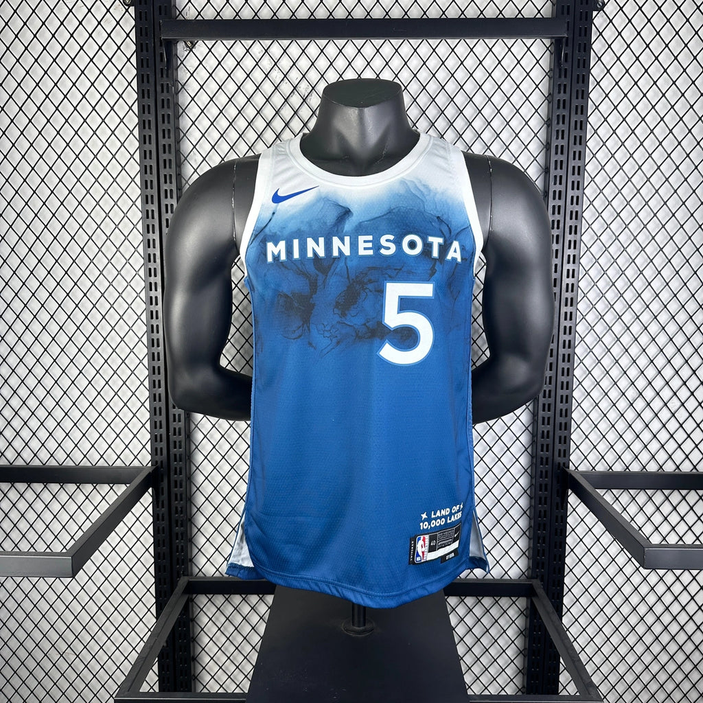 Anthony Edwards Minnesota Timberwolves No.5 City Edition Jersey 2023-24 - View 11