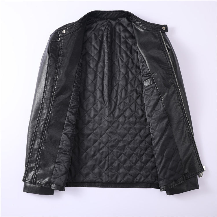 PP Black Leather Jacket #11 | Men's Streetwear