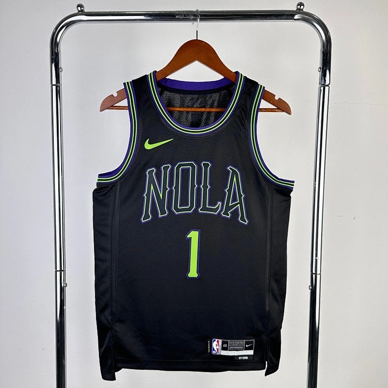 Zion Williamson New Orleans Pelicans No.1 City Edition Jersey 2025-26 - View 11