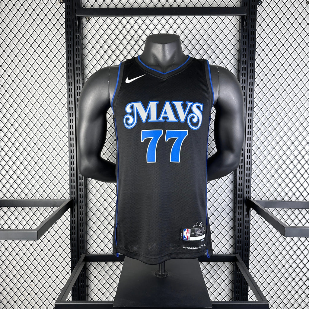 Luka Doncic Dallas Mavericks No.77 City Edition Jersey 2023-24 - View 5