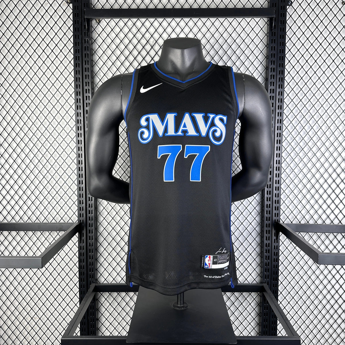 Luka Doncic Dallas Mavericks No.77 City Edition Jersey 2023-24 - View 5