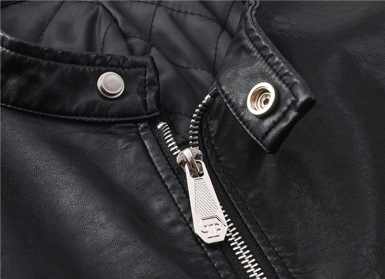 PP Black Leather Jacket #11 | Men's Streetwear