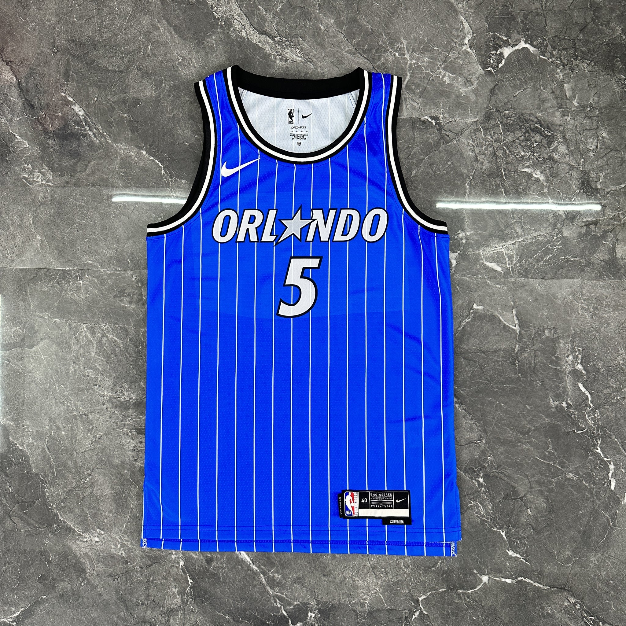 Paolo Banchero No.5 Orlando Magic Road Blue Jersey 2025-26 NBA Authentic Swingman Jersey - View 1