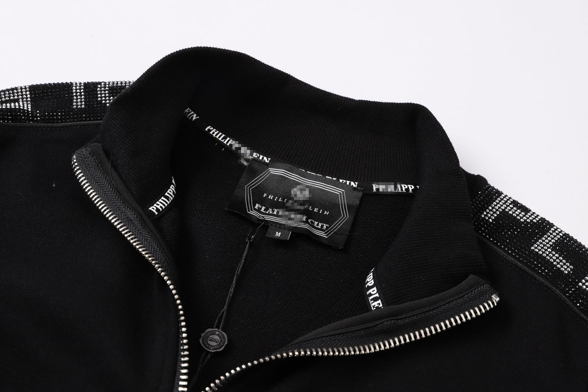PP Black Cotton Sweatshirt #18 | Men's Streetwear