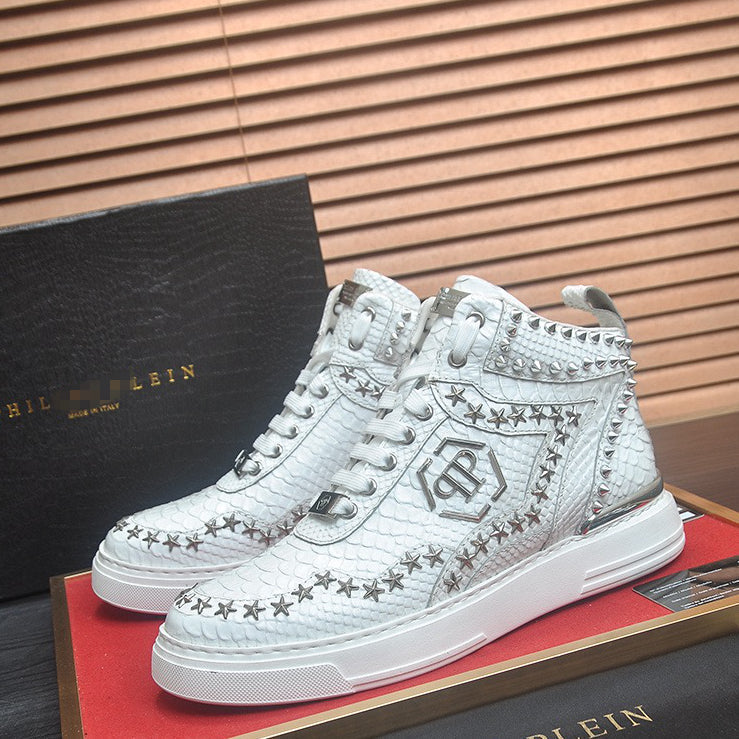 PP White Casual Sneakers #109 | Men's Streetwear