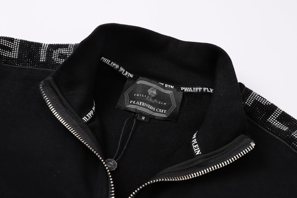 PP Black Cotton Sweatshirt #8 | Men's Streetwear