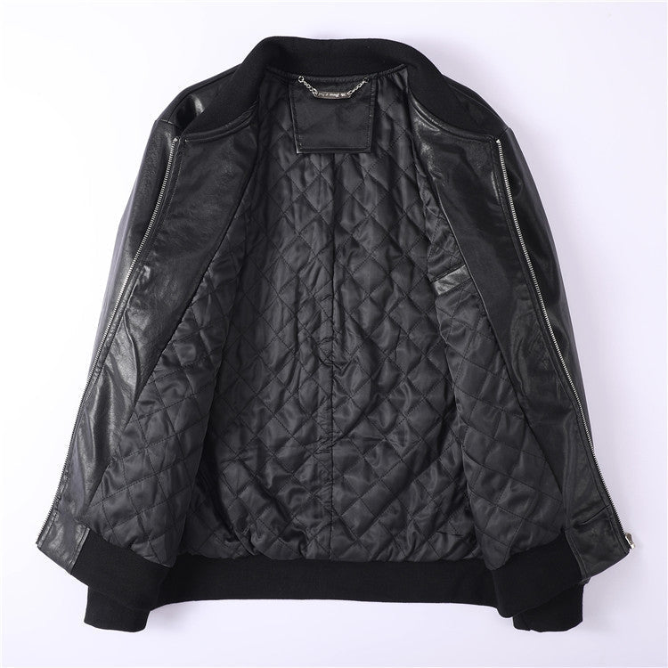PP Black Leather Jacket #4 | Men's Streetwear