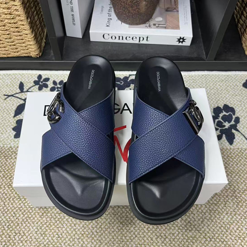 D*G Grey Men's Slides #58 | Men's Streetwear