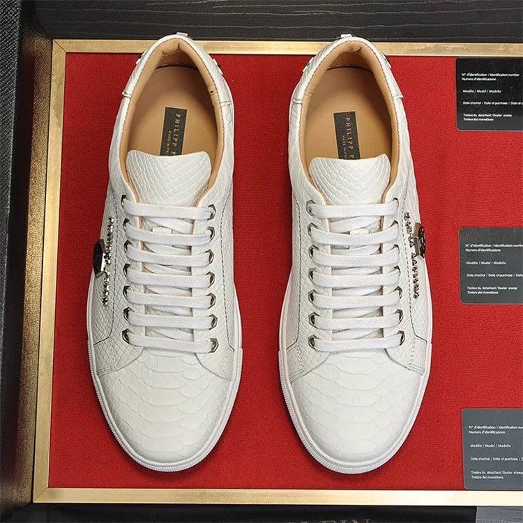 PP White Casual Sneakers #24 | Men's Streetwear