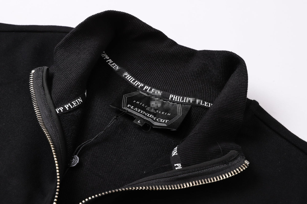 PP Black Cotton Sweatshirt #16 | Men's Streetwear