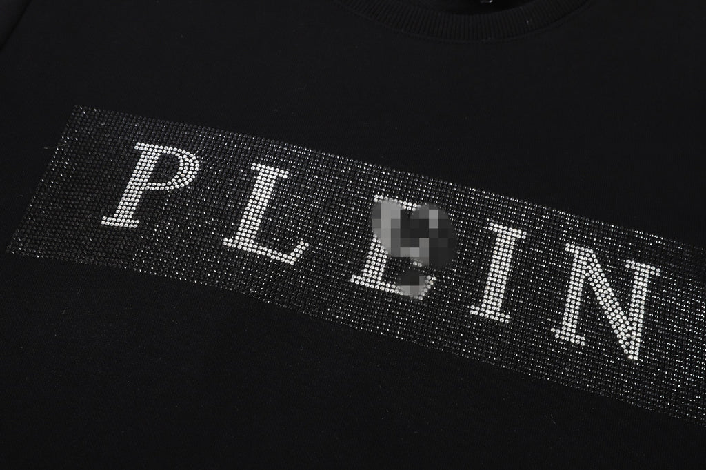 PP Black Cotton Sweatshirt #9027 | Men's Streetwear