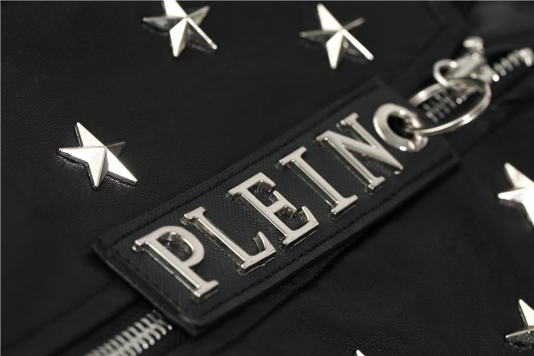 PP Black Leather Jacket #8 | Men's Streetwear
