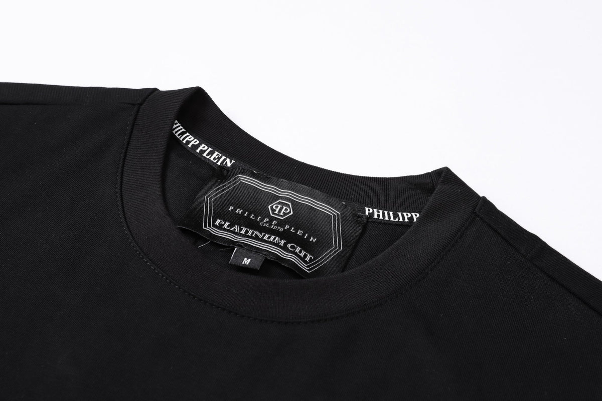 PP Black Cotton Streetwear T-Shirt #72 | Men's Tee