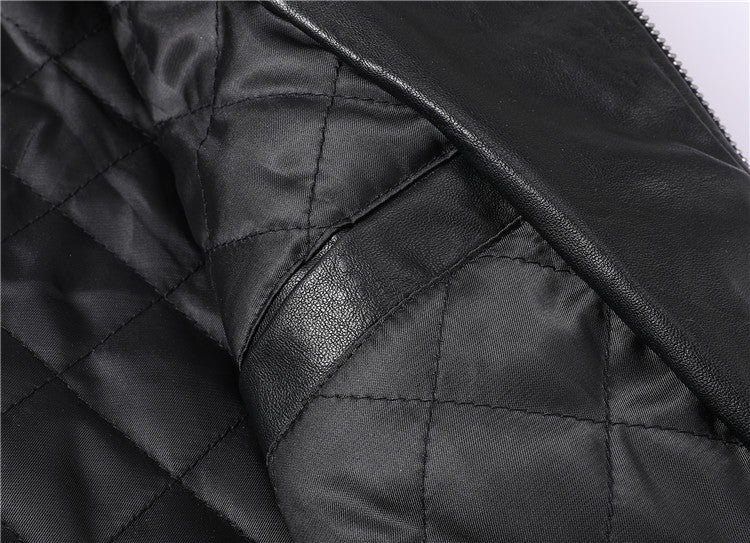 PP Black Skull Leather Bomber Jacket | Men's Streetwear
