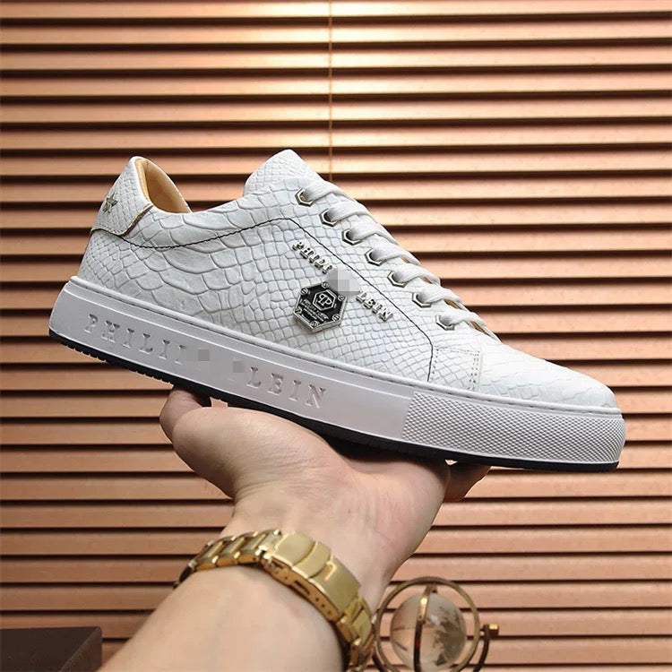 PP White Casual Sneakers #24 | Men's Streetwear