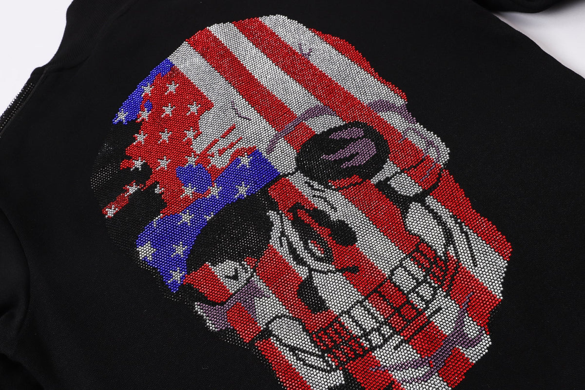 PP Black Cotton Sweatshirt #8 | Men's Streetwear