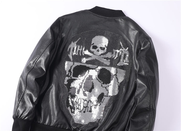 PP Black Leather Jacket #4 | Men's Streetwear