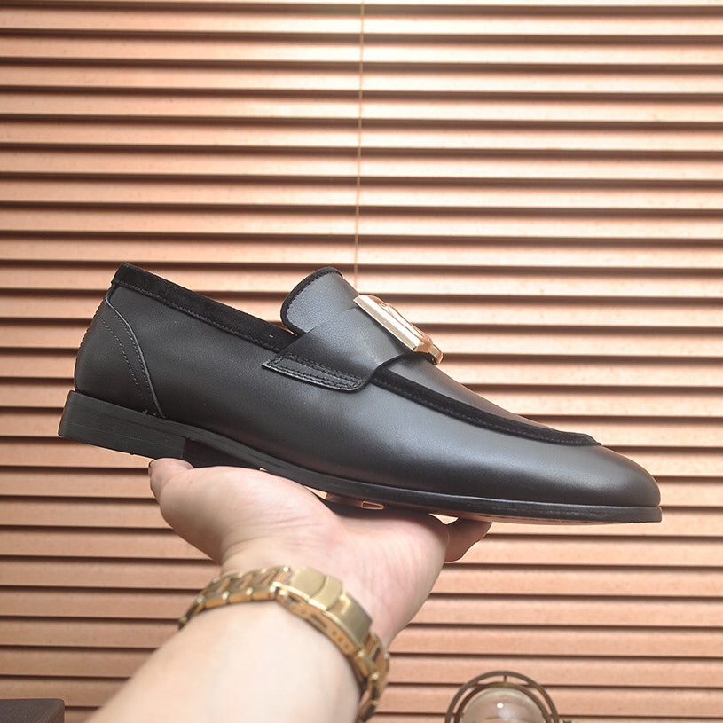 2026 Premium Leather Casual Sneakers - Designer Men's Shoes in Black