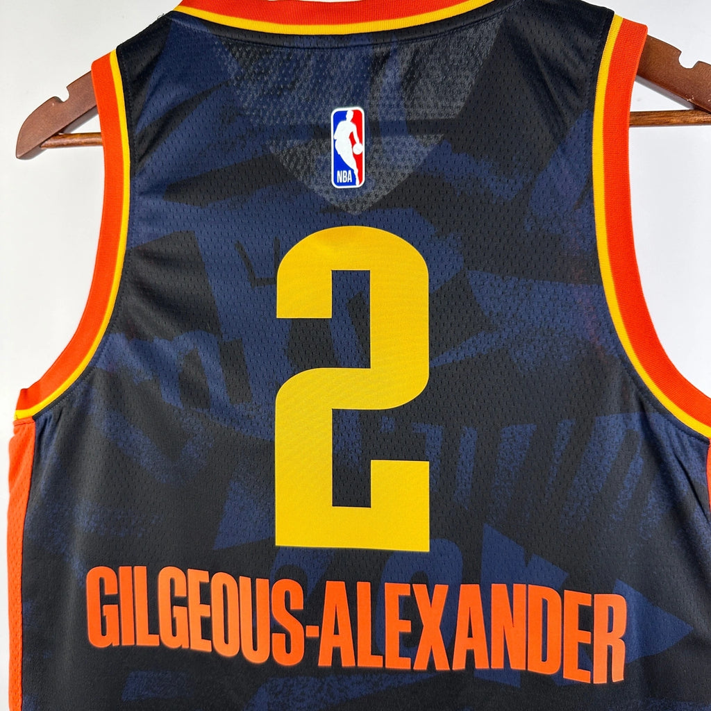 Shai Gilgeous-Alexander Oklahoma City Thunder No.2 City Edition Jersey 2023-24 - View 5