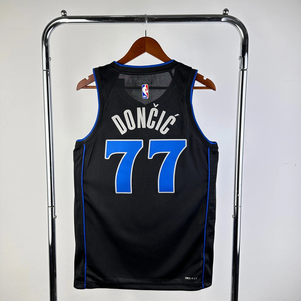 Luka Doncic Dallas Mavericks No.77 City Edition Jersey 2023-24 - View 6