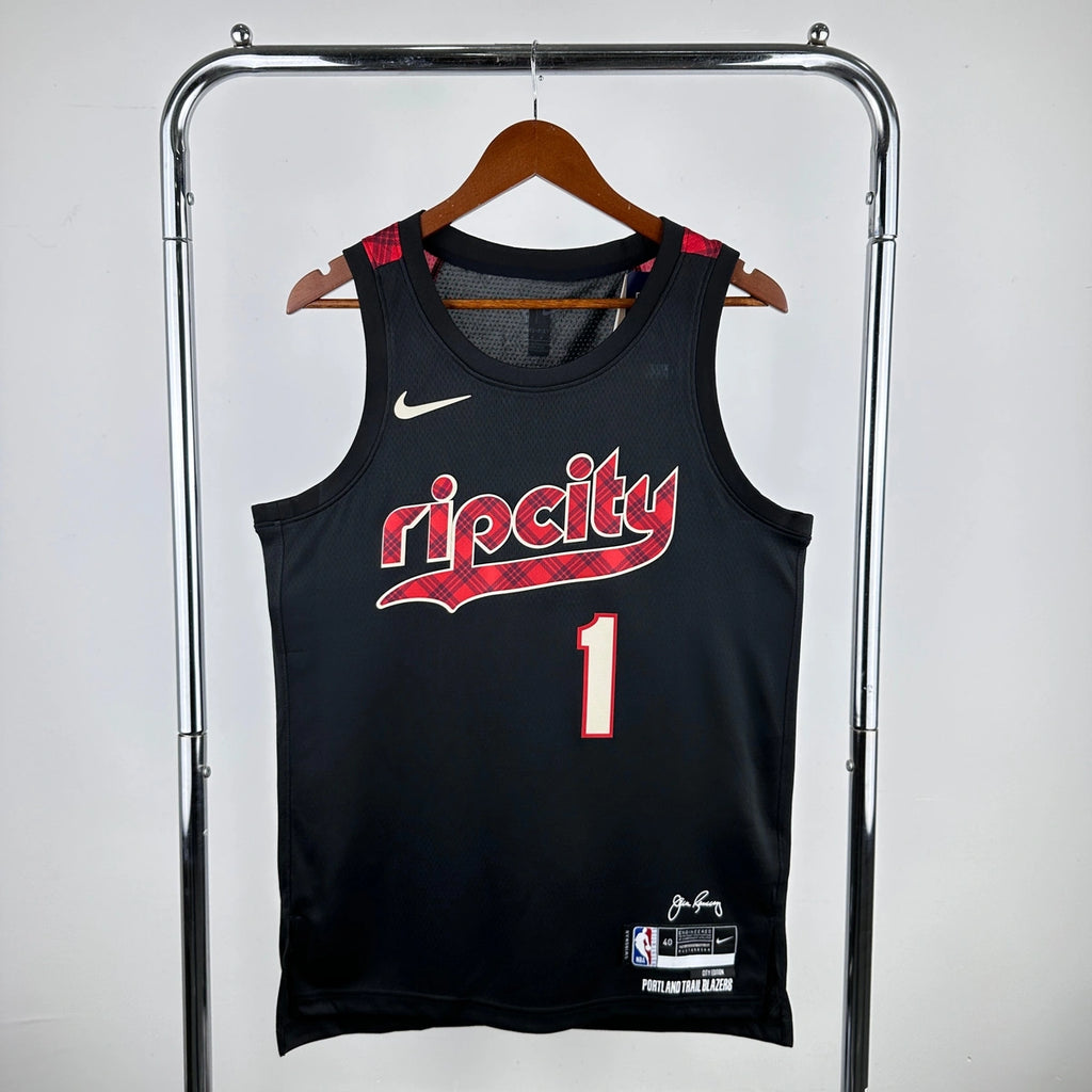 Anfernee Simons Portland Trail Blazers No.1 City Edition Jersey 2023-24 - View 8