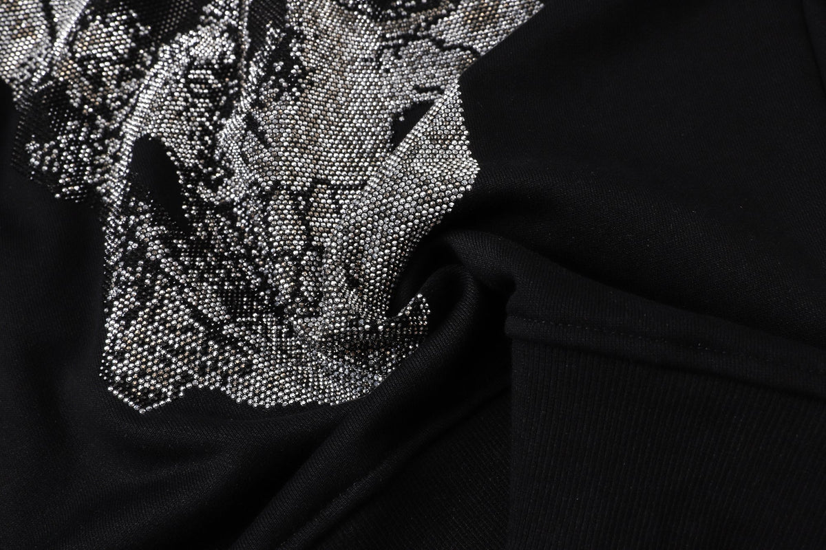 PP Black Cotton Sweatshirt #18 | Men's Streetwear