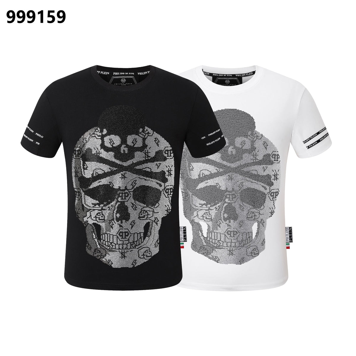 PP Men's Black Cotton Streetwear T-Shirt #80