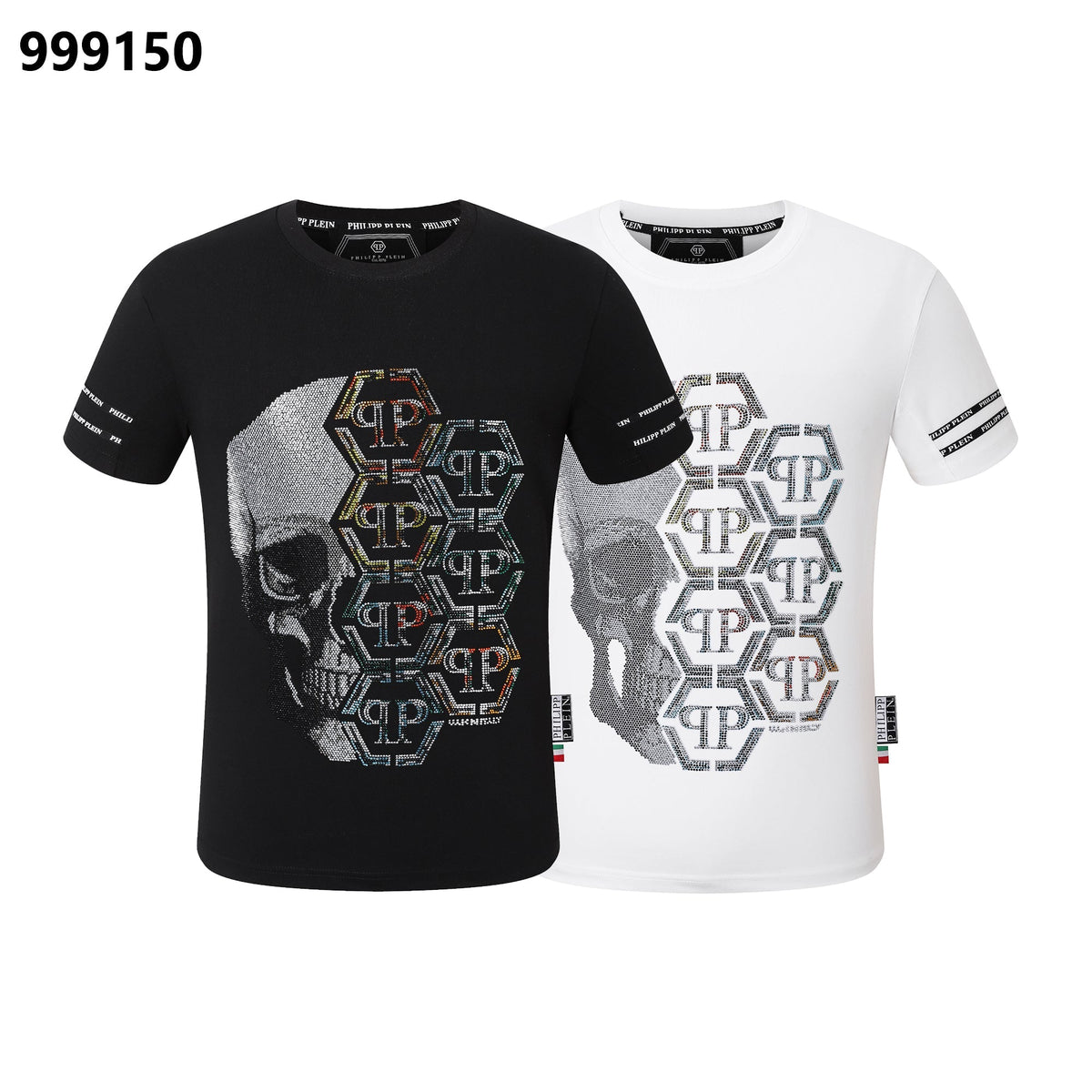 PP Black Streetwear Cotton T-Shirt #67 | Men's Tee