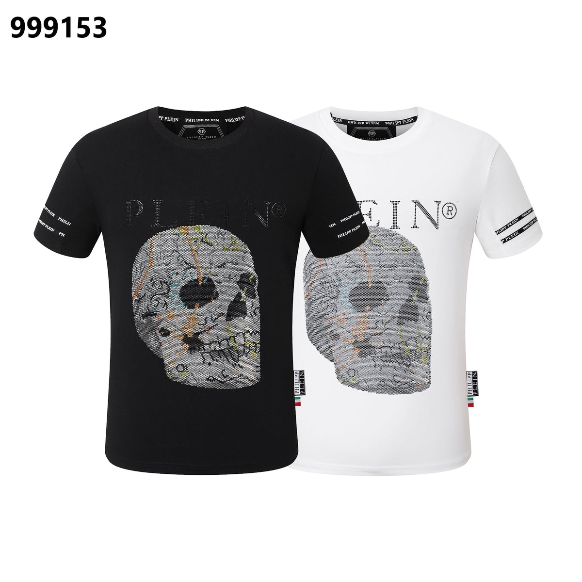 PP Men's Black Cotton Streetwear T-Shirt #68