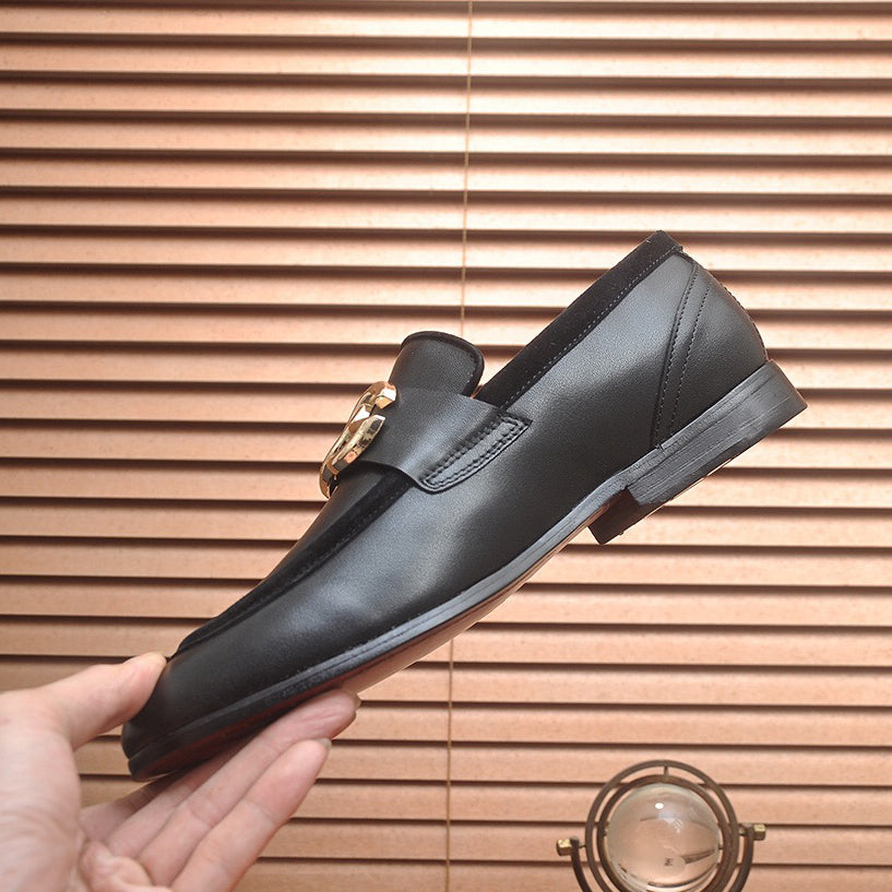2026 Premium Leather Casual Sneakers - Designer Men's Shoes in Black