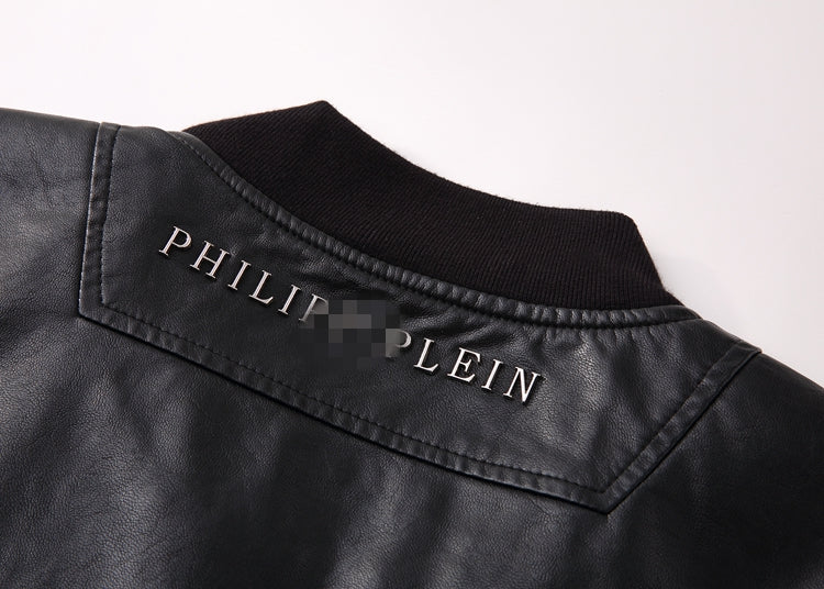 PP Black Leather Jacket #1 | Men's Streetwear