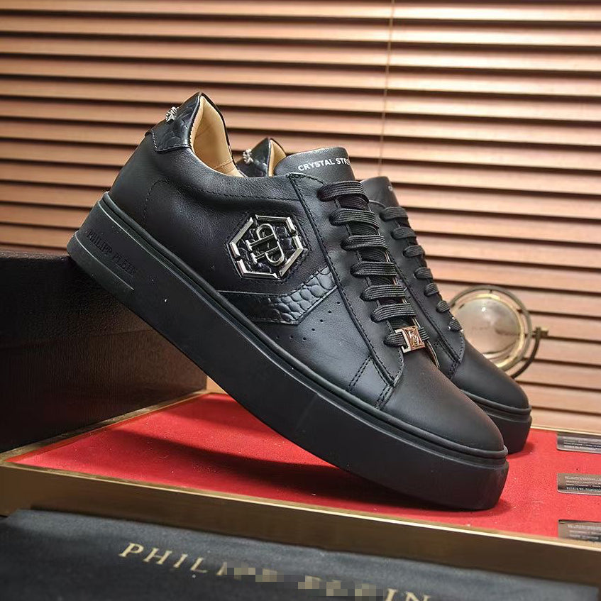 PP White & Red Casual Sneakers #4 | Men's Streetwear