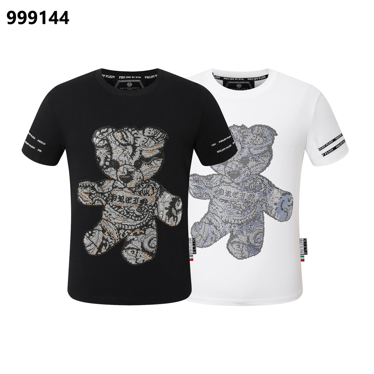 PP Men's Black Cotton Streetwear T-Shirt #75