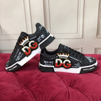 Black Leather Casual Sneakers #24 | Men's Streetwear