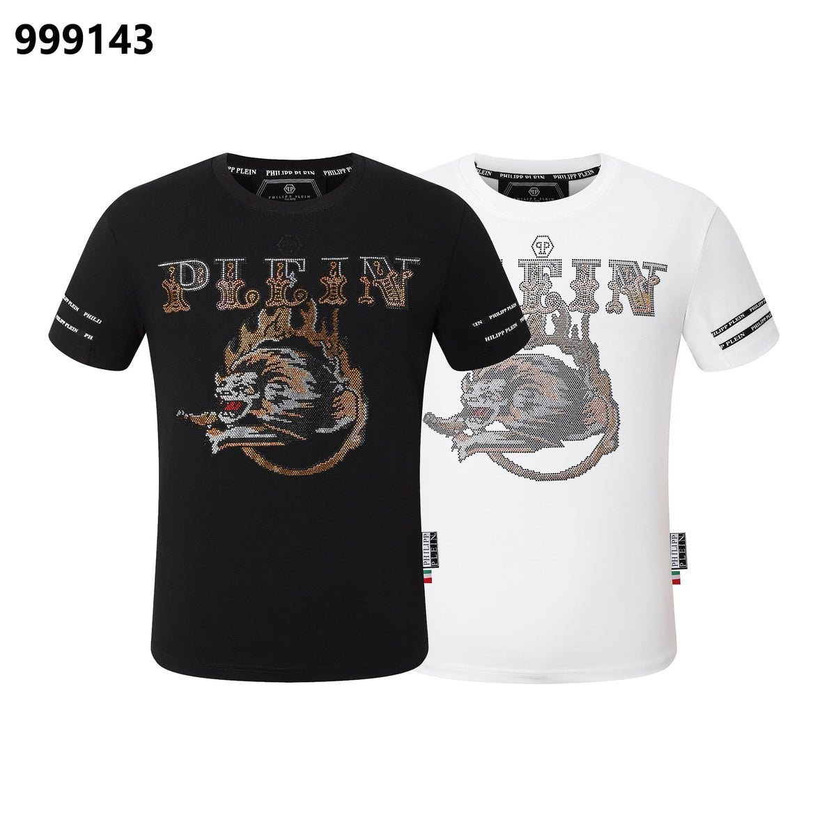 PP Black Streetwear Cotton T-Shirt #74 | Men's Tee
