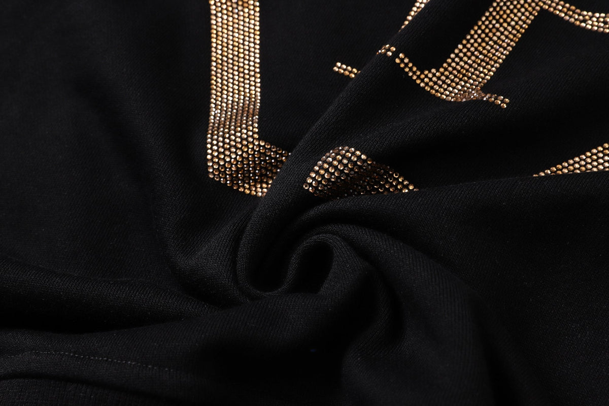 PP Black Cotton Sweatshirt #16 | Men's Streetwear