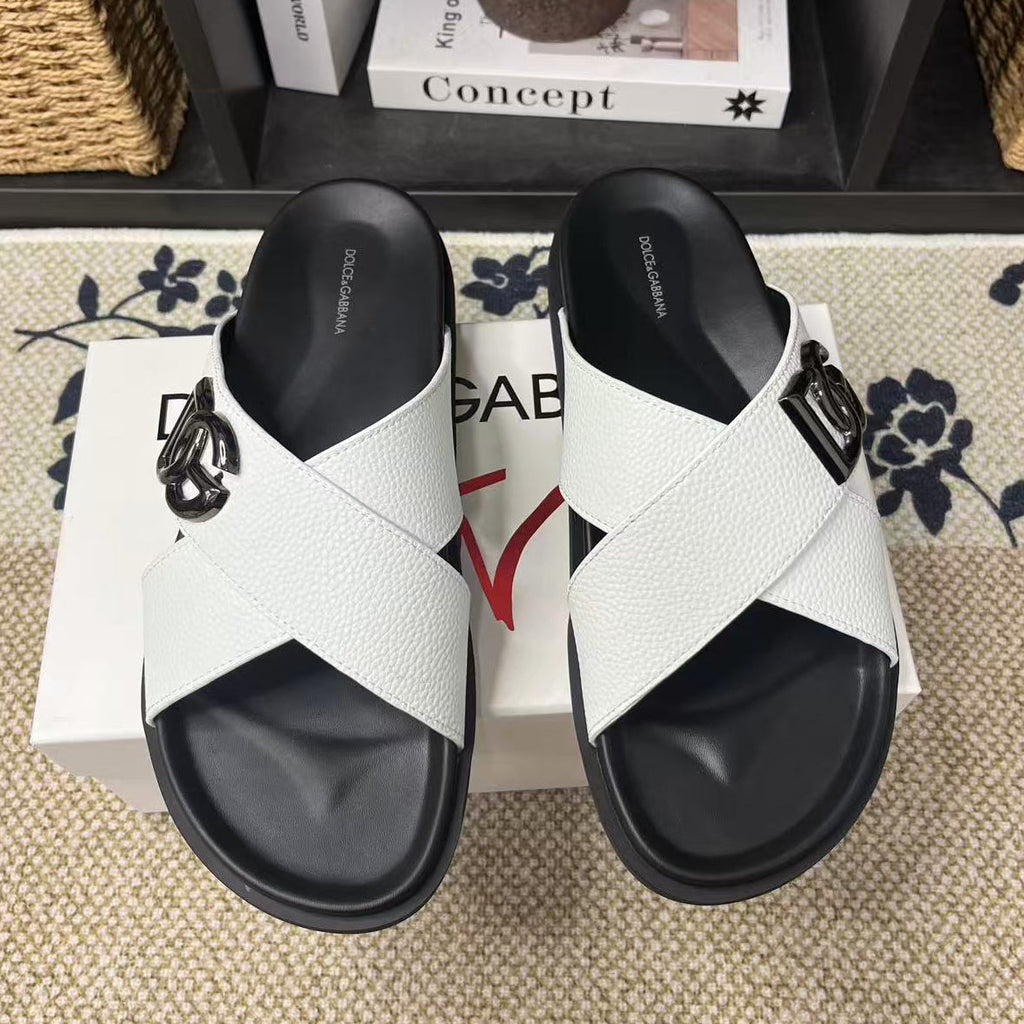 D*G Grey Men's Slides #58 | Men's Streetwear