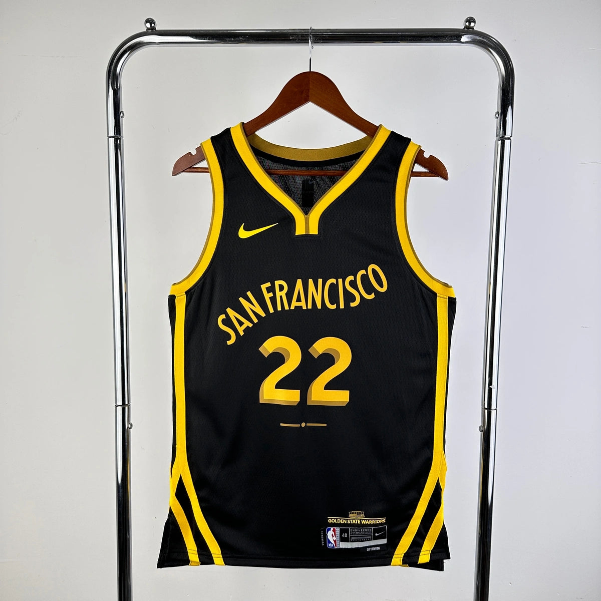 Andrew Wiggins Golden State Warriors No.22 City Edition Jersey 2023-24 - View 4