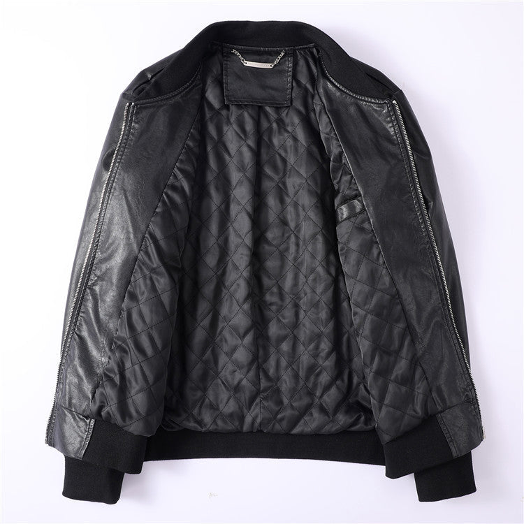 PP Black Leather Jacket #14 | Men's Streetwear