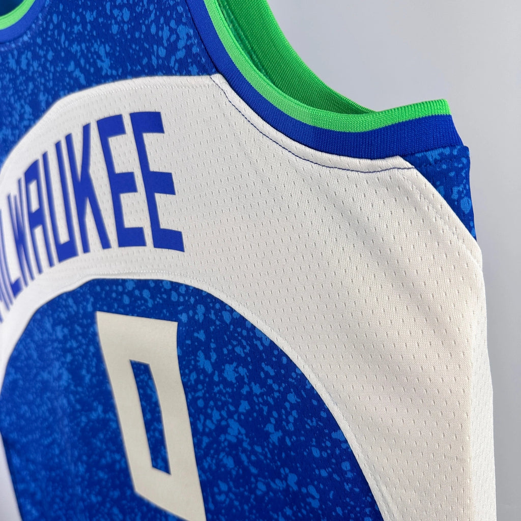 Damian Lillard Milwaukee Bucks No.0 City Edition Jersey 2023-24 - View 8