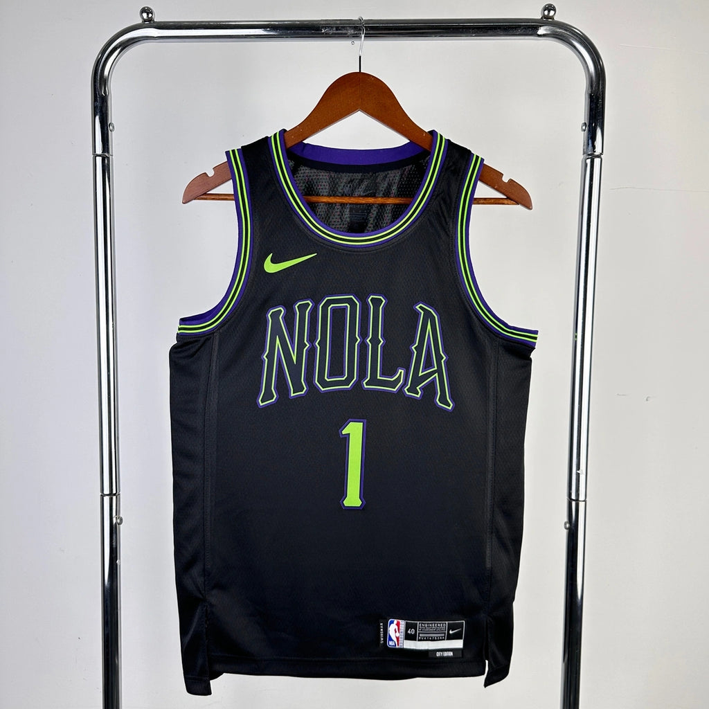 Zion Williamson New Orleans Pelicans No.1 City Edition Jersey 2025-26 - View 2