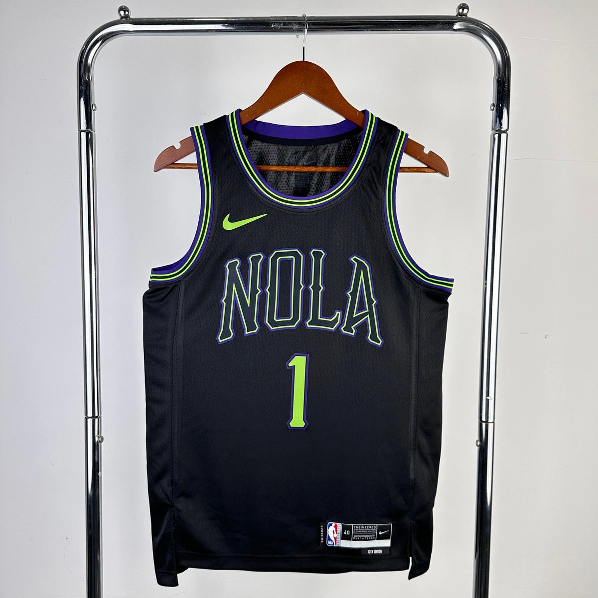 Zion Williamson New Orleans Pelicans No.1 City Edition Jersey 2025-26 - View 2