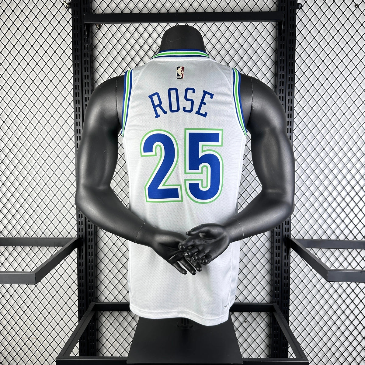 Derrick Rose Minnesota Timberwolves No.25 Throwback Jersey 2023-24 - View 11